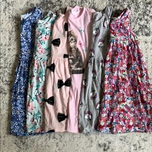 Lot of 5 girls H&M dresses size 4-6!